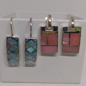 2 sets mother of pearl earrings!